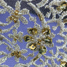 1 Yard Beaded Double Sided Lace Trimming Embroidered on 100% Polyester Net Mesh 6? Wide
