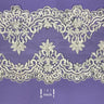 1 Yard Beaded Double Sided Lace Trimming Embroidered on 100% Polyester Net Mesh 6? Wide