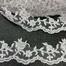 1 Yard Elegant Beaded and Corded Lace Trimming Embroidered on Polyester for Dresses 2.75 Inch Width