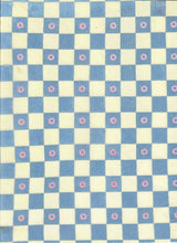 1 Yard Polyester Spandex 80 GSM Mesh Fabric Flower Checker Print Lightweight Soft Stretch 54" Width