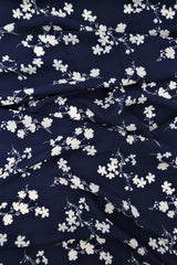 1 Yard Wool Dobby Floral Print Fabric, 58/59'' Wide 100% Polyester