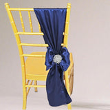 1 Piece Tiff Blue Or Aqua Blue Sequin Spandex Chair Cap 13.5 inch by 10 inch Party Decor