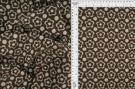 Double Knit Jacquard Flower Fabric Stretch Polyester Spandex 58/60 Inches Wide