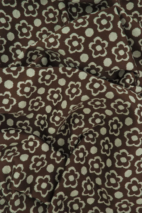 Double Knit Jacquard Floral Fabric Heavyweight Stretch Flower Knit, 58/60" Wide
