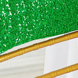 1 Piece Emerald Green Sequin Spandex Chair Cap 13.5 inch by 10 inch Event Cover