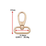 Swivel Eye Snap Hook for Bags & Handbag Accessories