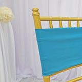 10 Pieces Vibrant Stretch Turquoise Spandex Chair Bands 7 x 13 Inches