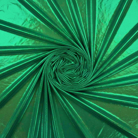 Foil Nylon Spandex Metallic Stretch Fabric 80% Nylon 20% Spandex for Dancewear Party Apparel 58 Inch Width 200 GSM