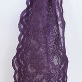 10 Pieces Elegant Eggplant Caspari Lace Chair Sashes for Weddings 9" x 108"