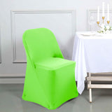 1 Piece Apple Green Stretch Spandex Chair Cover for Fresh Folding Seating