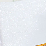 1 Piece White Sequin Spandex Chair Cap 13.5 inch by 10 inch Wedding Decor