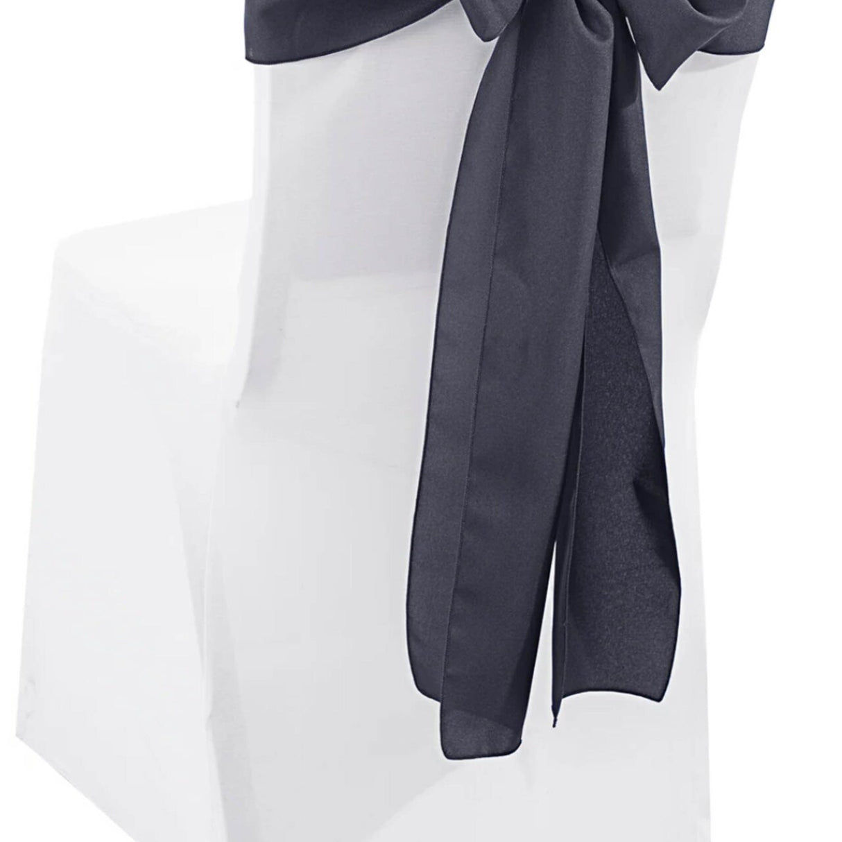 10 Pieces Pewter Charcoal Polyester Chair Sashes, Sleek Wrinkle Free Event Styling 8"x108"