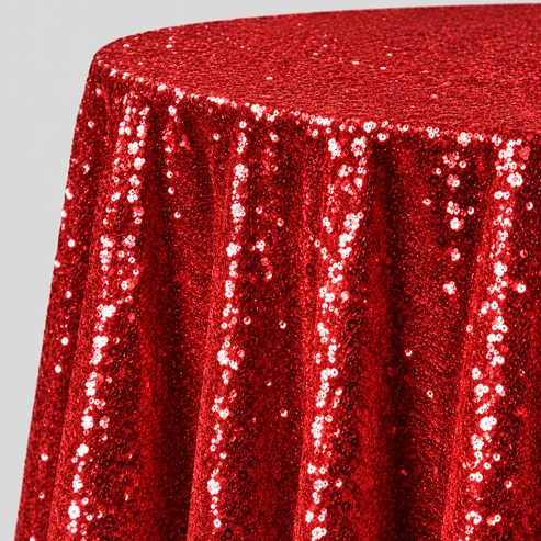Glitz Sequin Tablecloth 90 Inch Round Durable Polyester Party