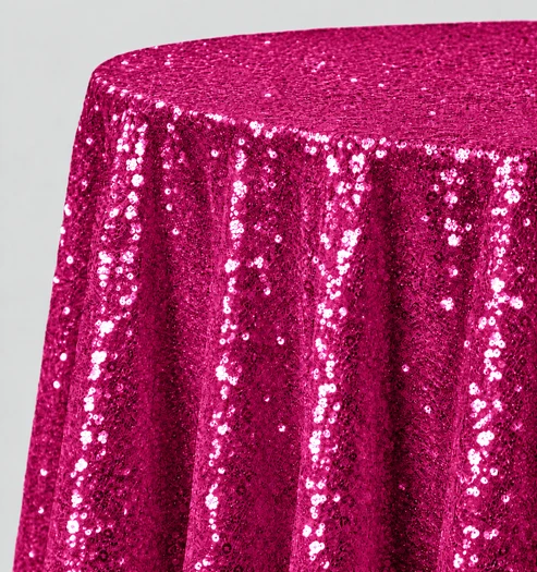 Glitz Sequin Tablecloth 90 Inch Round Durable Polyester Party