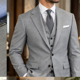 Lt Grey Sharkskin Merino Wool Fabric 58/60in Width by the Yard