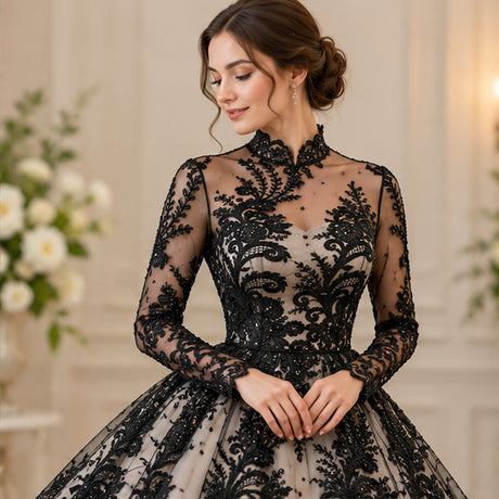 Corded Bridal Lace Black Polyester Fabric 56 Inch Wide By Yard