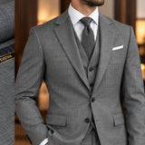 Med Grey Sharkskin Merino Wool Fabric 58/60in Width by the Yard