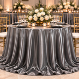 Gray Low Stretch Polyester Fabric Extra Wide 108/120 Inch Yard