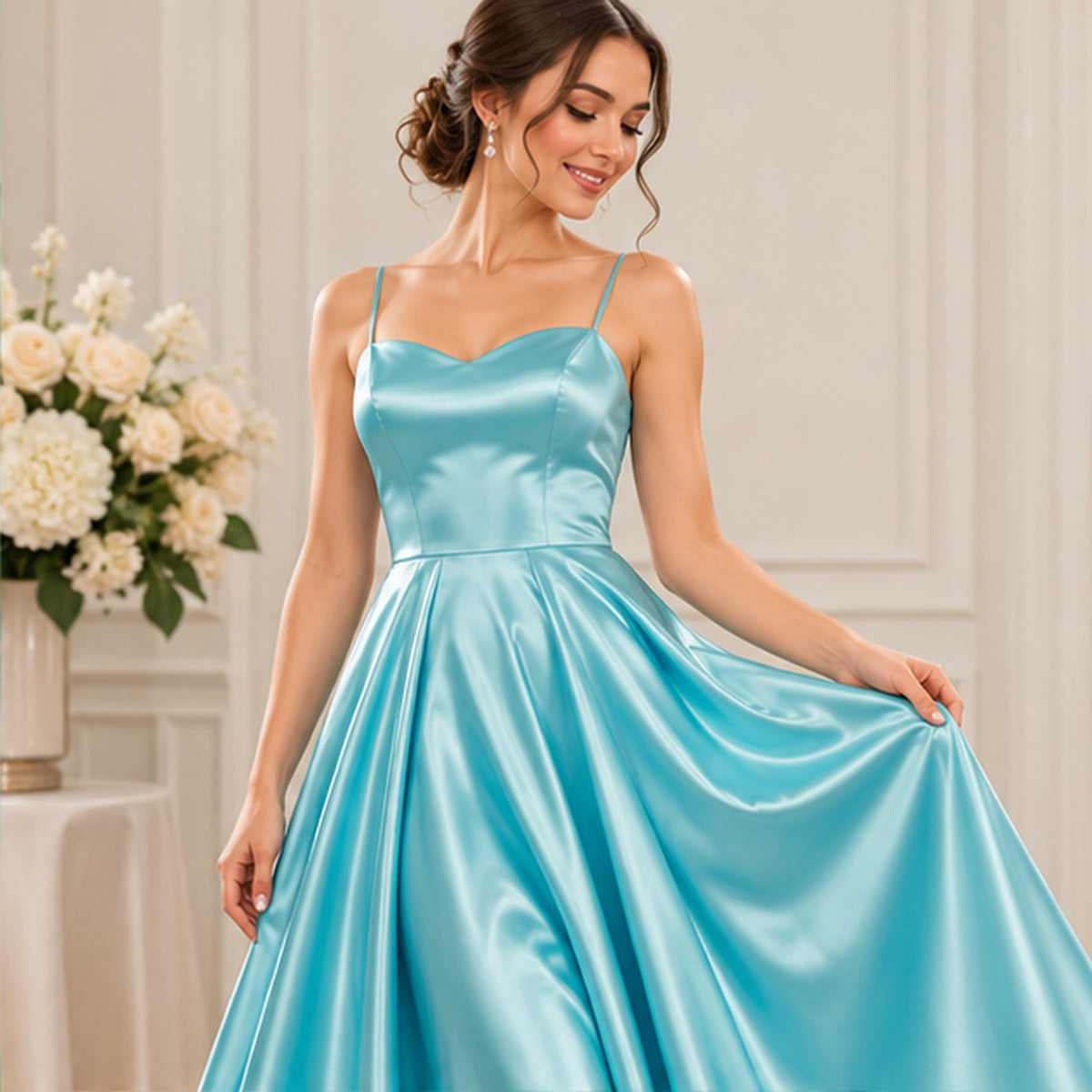 Charmeuse Satin Fabric by the Yard 60 Inch Wide for Wedding Dress