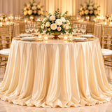 Ivory Low Stretch Polyester Fabric Extra Wide 108/120 Inch Yard