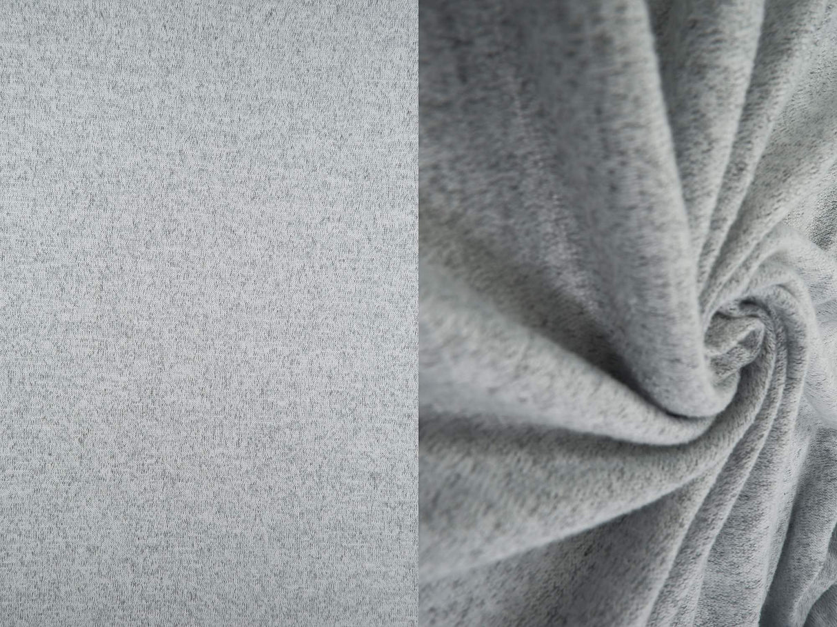 1 Yard Super Soft Hacci Stretch Knit Fabric Heather Grey 58/60 Inches Wide
