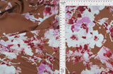 8×3 Yummy Rib Floral Print Fabric Soft Stretch Knit, 87% Polyester 13% Spandex & 58/60'' Wide
