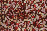 Satin Floral Print Fabric Lightweight Woven Polyester, 57/58” Wide for Dresses & Decor