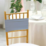 10 Pieces Soft Dusty Blue Stretch Spandex Chair Bands 7 x 13 Inches