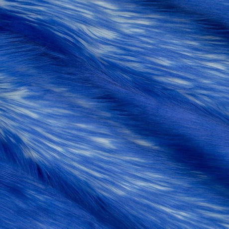 1 Yard Snow Luxury Two Tone Shaggy Faux Fur Fabric 58"/60" Width