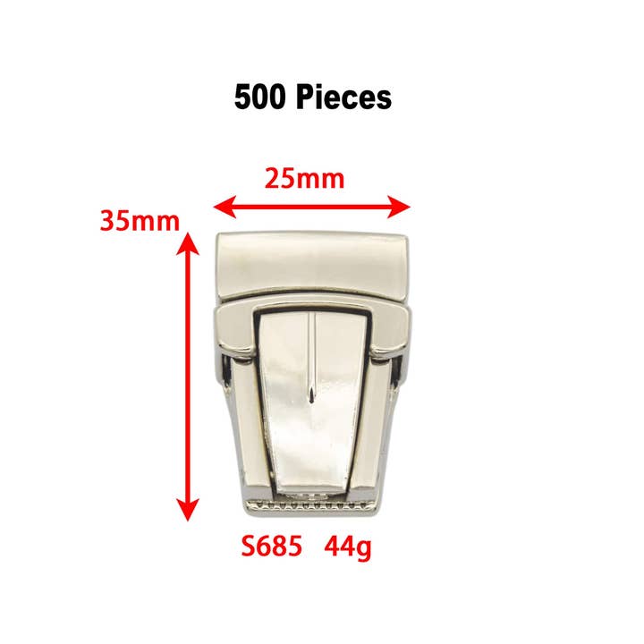 S685 Custom Metal Hardware Fashion Special Handbag Metal Accessories Wholesale Lock for Bags