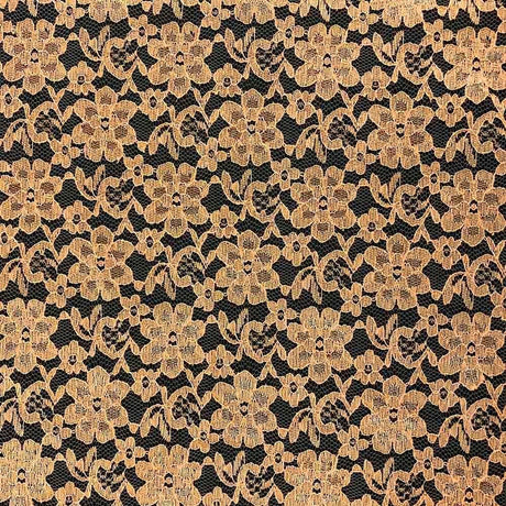 1 Yard Raschel Lace Fabric French Floral 100% Polyester Material for Dresses 60 Inch Width