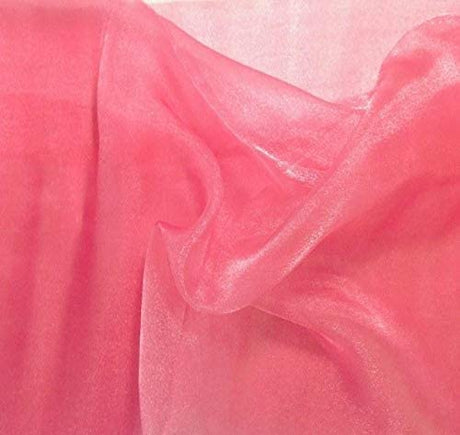 1 Yard Sheer Organza Fabric Crystal Sparkle 60 Inch Width for Dresses & Decor 100% Polyester