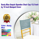 1 Piece Coral Sequin Spandex Chair Cap 13.5 inch by 10 inch Party Decor