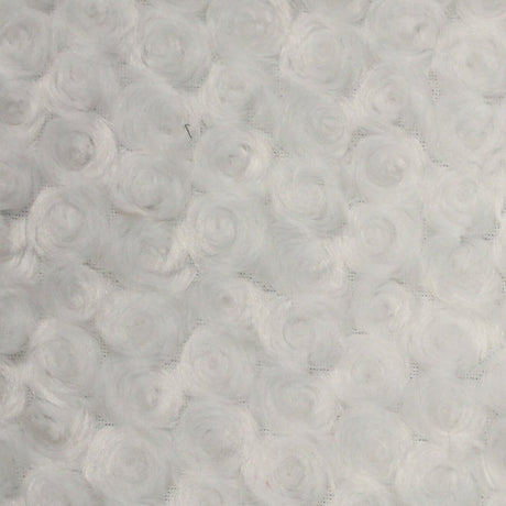 1 Yard Rosebud Minky Fabric 100% Polyester Plush Textured Soft Material for Blankets 60 Inch Width