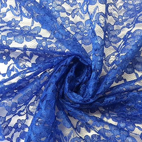 1 Yard Raschel Lace Fabric French Floral 100% Polyester Material for Dresses 60 Inch Width