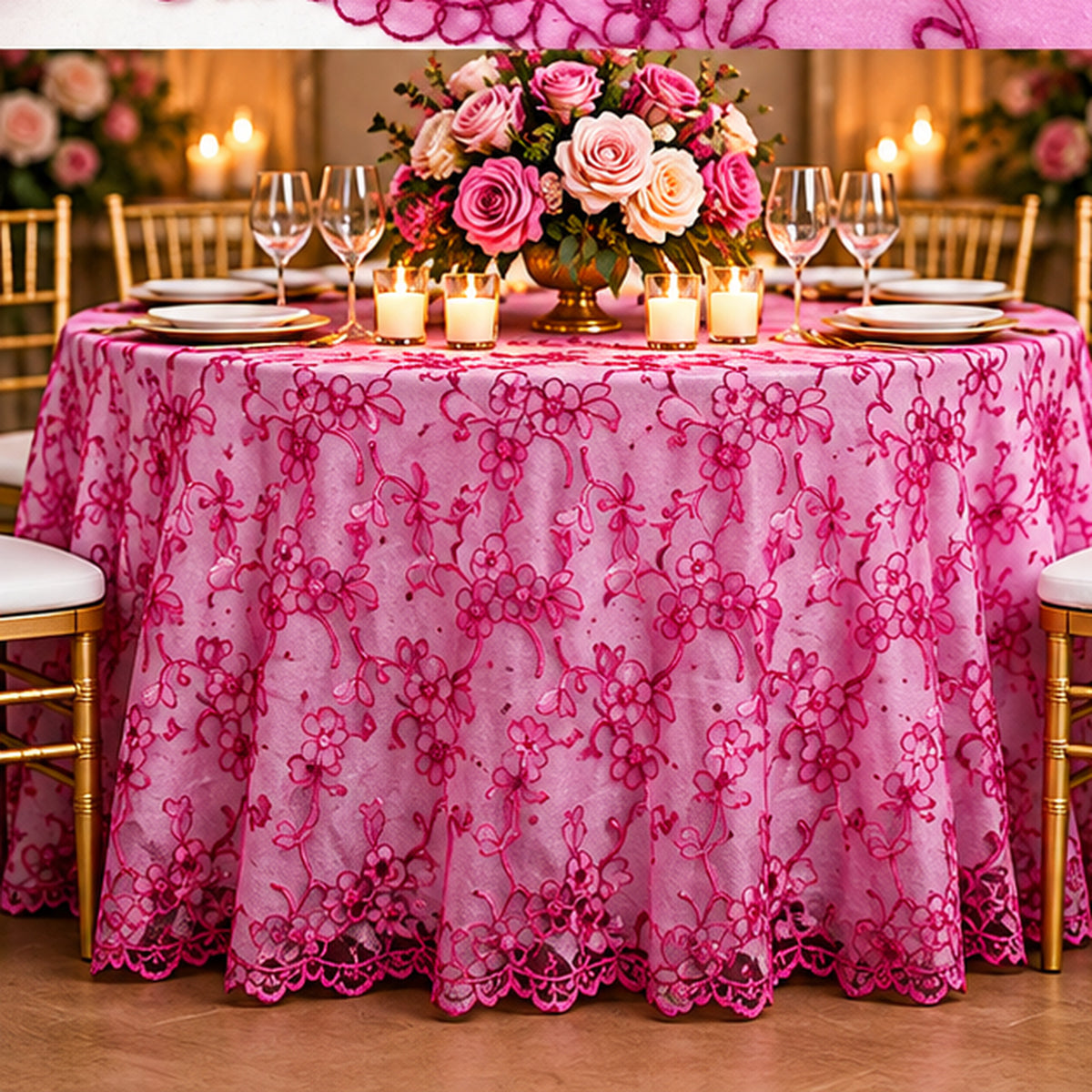 Corded Bridal Lace Fabric Embroidered Net Mesh Party Dress Wear