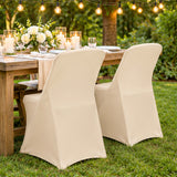 Champagne 4 Way Stretch Spandex Chair Slipcover 220 GSM Fitted