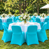 Turquoise Premium Spandex Lifetime Folding Chair Cover 220 GSM