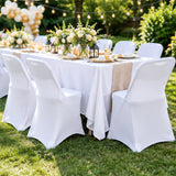 White Premium Spandex Lifetime Folding Chair Cover Stretch Fit
