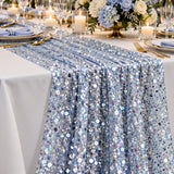 BPS Mesh Lace Lt. Blue Fabric Sheer Stretch by the Yard Decor