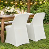 Ivory Premium Spandex Lifetime Folding Chair Cover 220 GSM 1pc