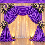 Purple Low Stretch Polyester Fabric Extra Wide 108/120 Inch Yard