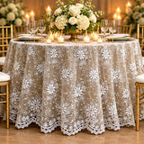 Floral Lace Fabric Embroidered Net Mesh Party Dress Wear Decor
