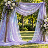 Lavender Crush Barbie Organza Fabric Shiny Sheer by the Yard