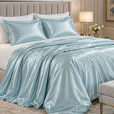 Light Blue Low Stretch Polyester Fabric Extra Wide 108/120 Inch