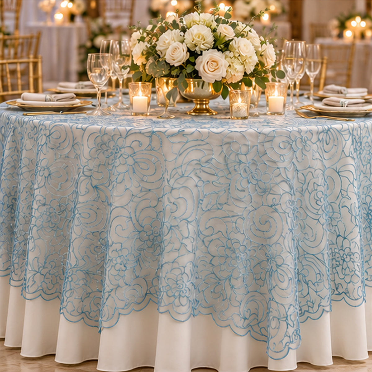 Corded Bridal Lace Fabric Embroidered Net Mesh Bridal Dress Wear