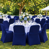 Navy Blue Premium Spandex Lifetime Folding Chair Cover 220 GSM