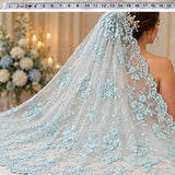Beaded Lace Fabric Embroidered Polyester Net Mesh 52 inches wide