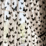 3D Butterflies Black Lace Fabric Embroidered Applique by the Yard