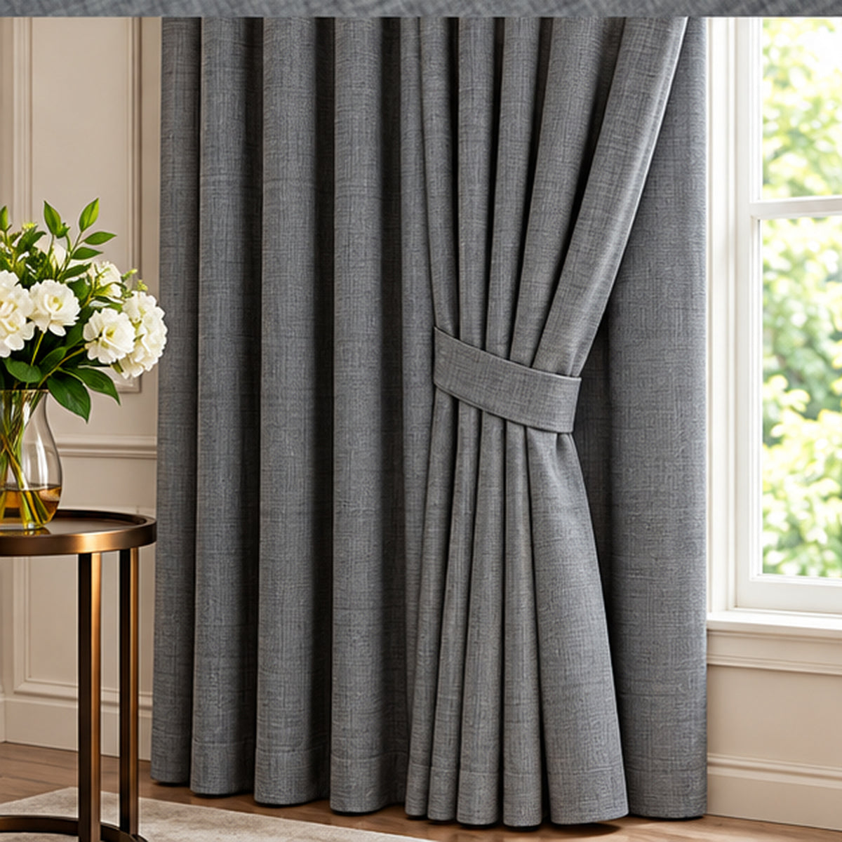 Med Grey Sharkskin Merino Wool Fabric 58/60in Width by the Yard